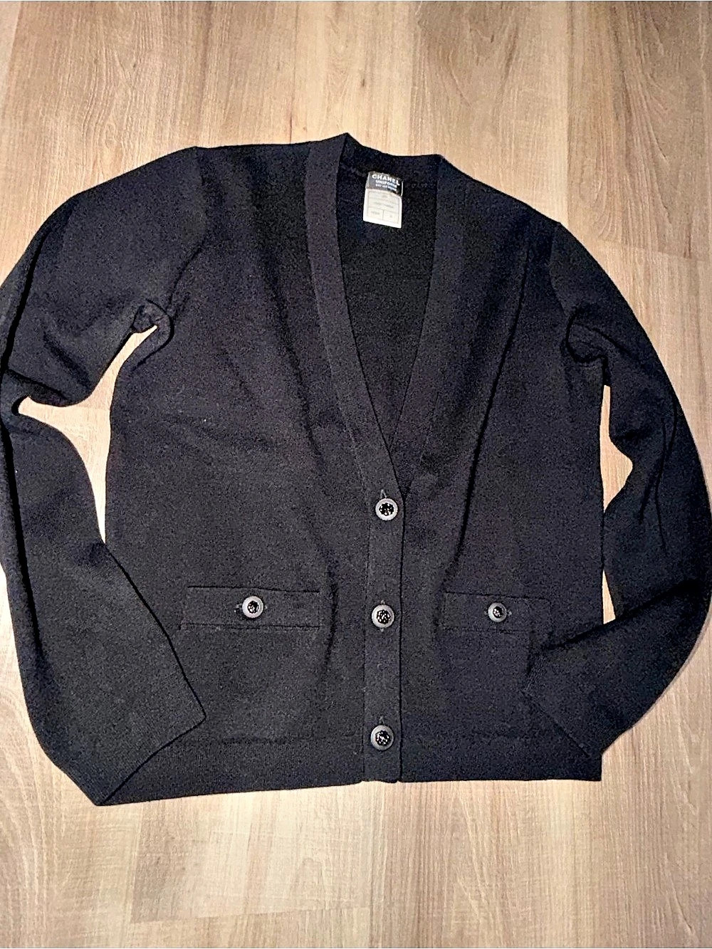 Chanel Uniform cardigan in Black Size Small